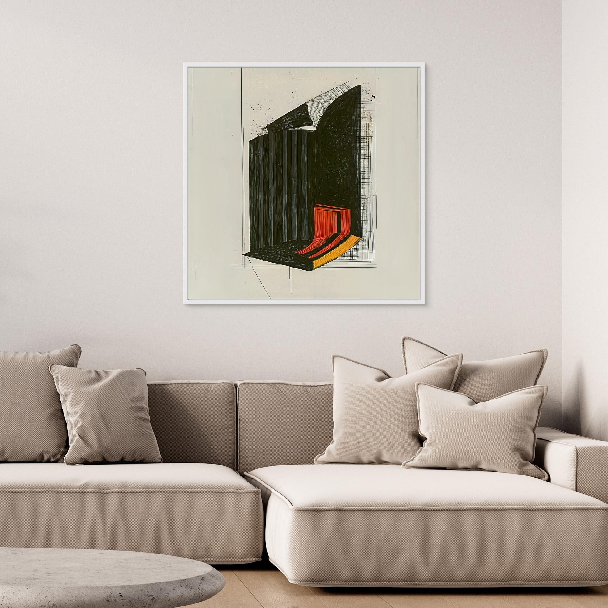 Canvas Print: The Obsidian Flow - Modern Abstract Art modern abstract canvas wall art by Rossetti Art – luxury interior design artwork for living room, bedroom, office – Abstract Art Prints Abstract Canvas Print Abstract Home Decor