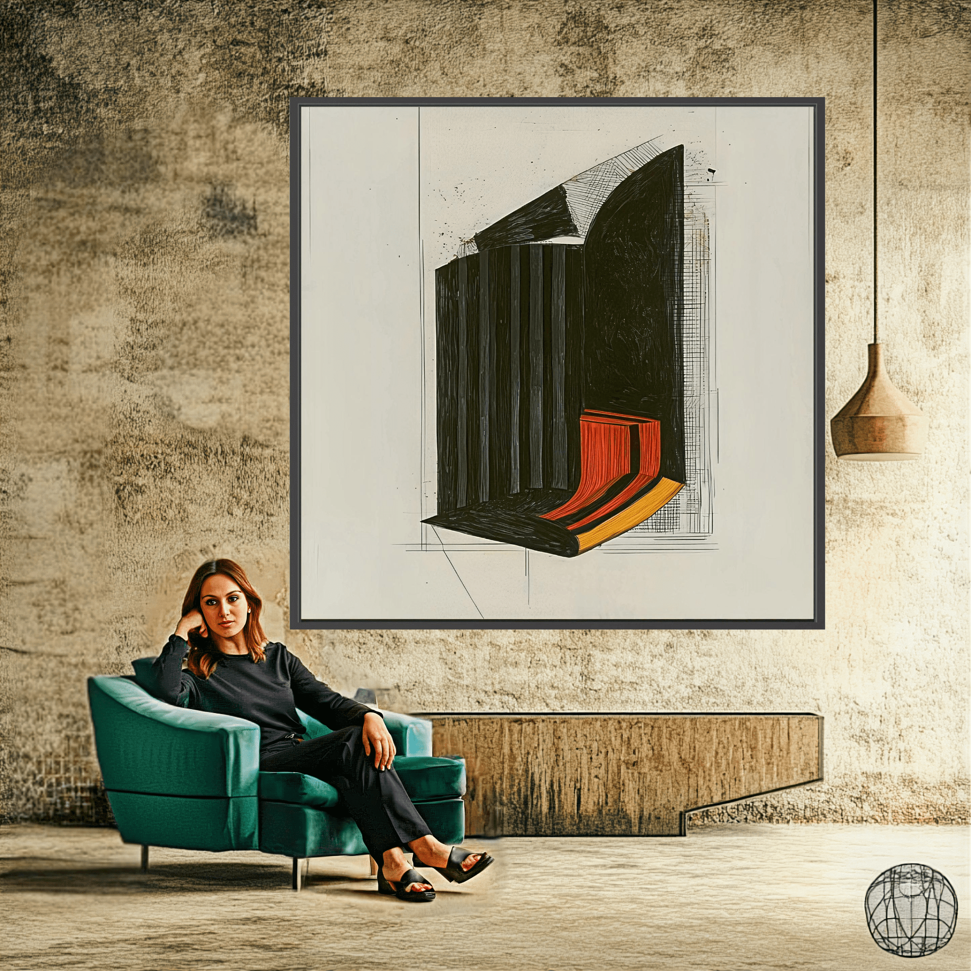 Canvas Print: The Obsidian Flow - Modern Abstract Art modern abstract canvas wall art by Rossetti Art – luxury interior design artwork for living room, bedroom, office – Abstract Art Prints Abstract Canvas Print Abstract Home Decor