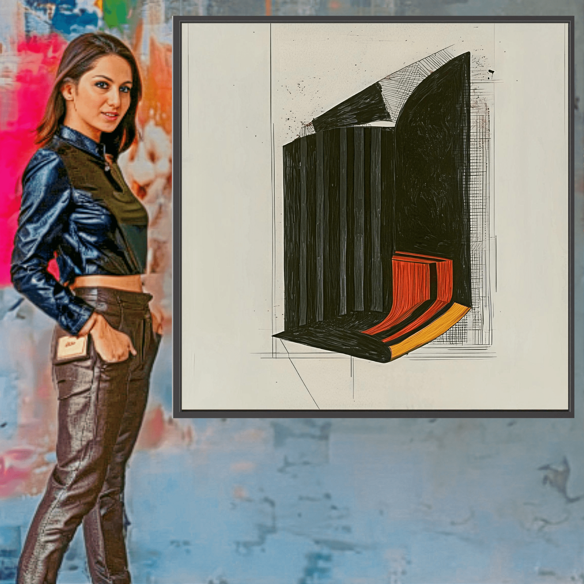 Canvas Print: The Obsidian Flow - Modern Abstract Art modern abstract canvas wall art by Rossetti Art – luxury interior design artwork for living room, bedroom, office – Abstract Art Prints Abstract Canvas Print Abstract Home Decor