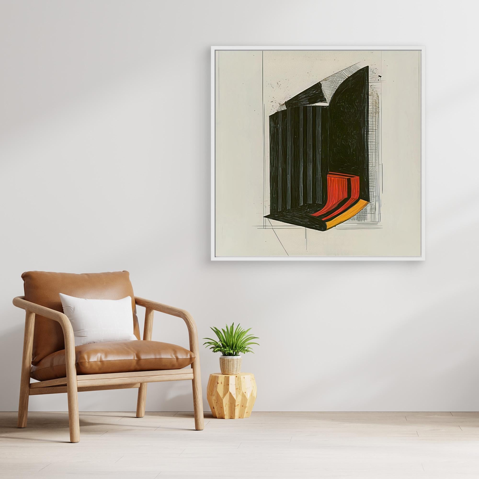 Canvas Print: The Obsidian Flow - Modern Abstract Art modern abstract canvas wall art by Rossetti Art – luxury interior design artwork for living room, bedroom, office – Abstract Art Prints Abstract Canvas Print Abstract Home Decor