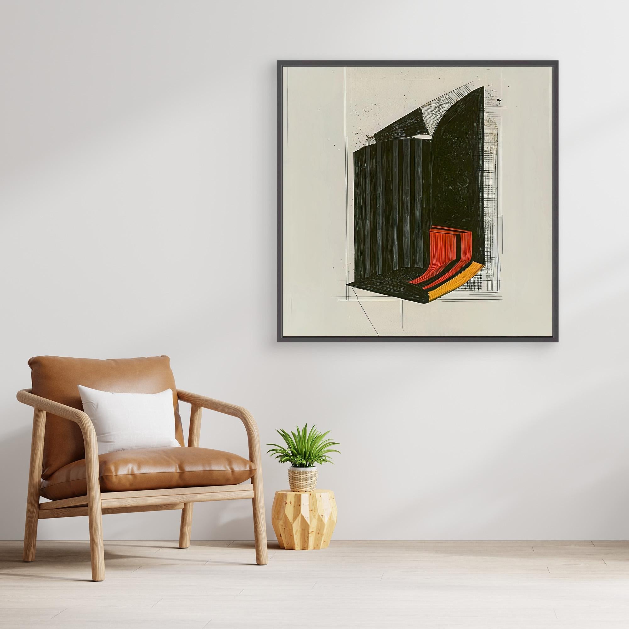 Canvas Print: The Obsidian Flow - Modern Abstract Art modern abstract canvas wall art by Rossetti Art – luxury interior design artwork for living room, bedroom, office – Abstract Art Prints Abstract Canvas Print Abstract Home Decor