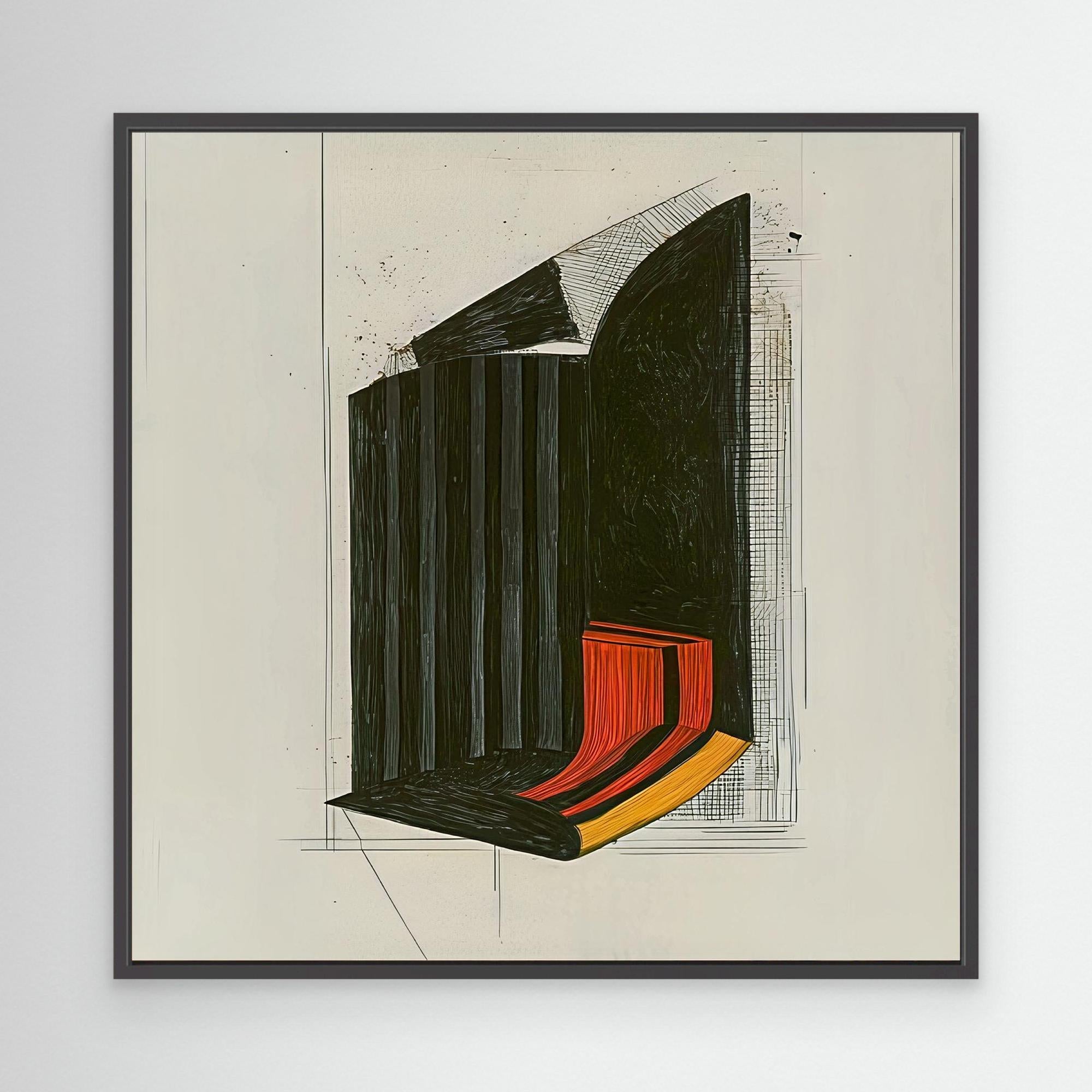 Canvas Print: The Obsidian Flow - Modern Abstract Art modern abstract canvas wall art by Rossetti Art – luxury interior design artwork for living room, bedroom, office – Abstract Art Prints Abstract Canvas Print Abstract Home Decor