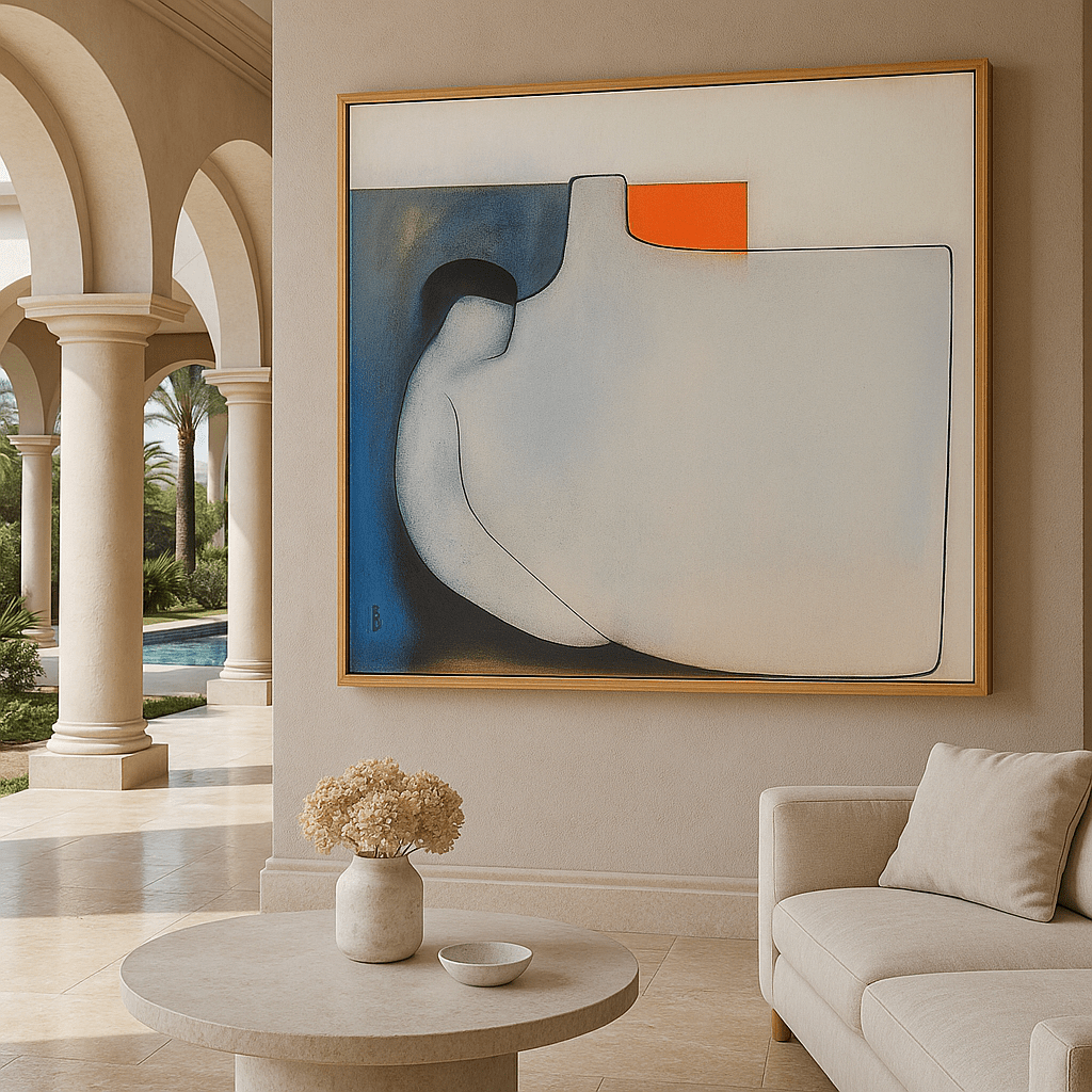 Canvas Print: Tranquil Form – Large Canvas Wall Art for Living Room Print modern abstract canvas wall art by Rossetti Art – luxury interior design artwork for living room, bedroom, office – contemporary art piece Contemporary Canvas Art Contemporary canvas print