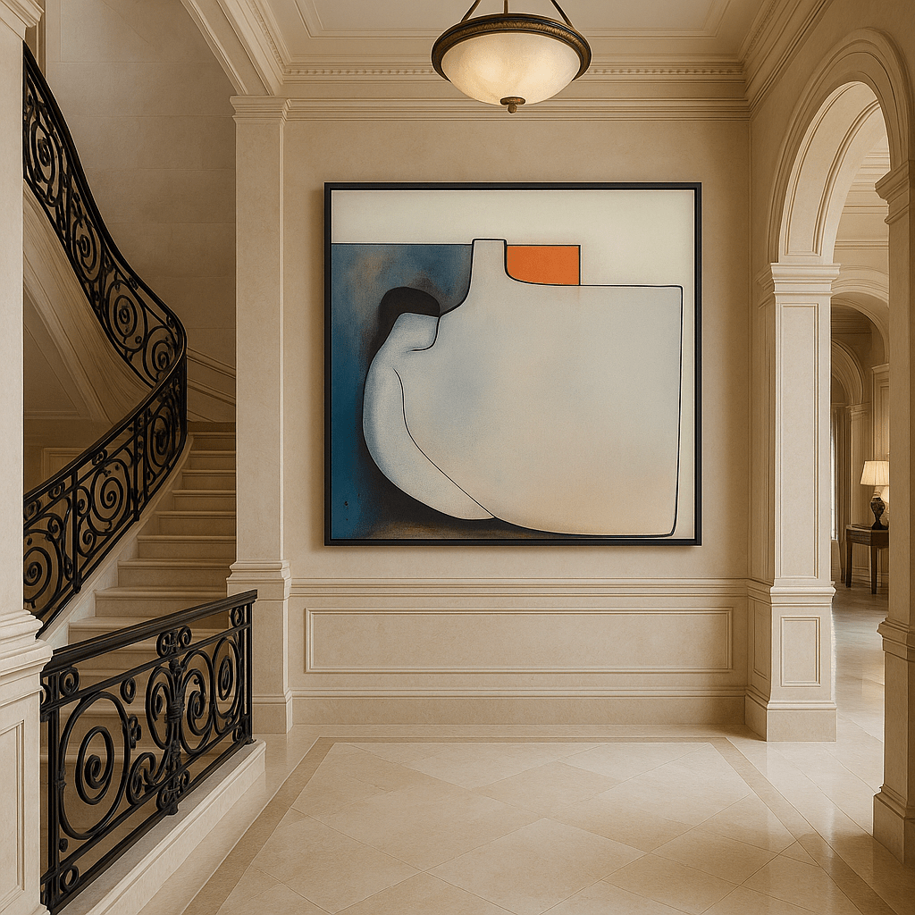 Canvas Print: Tranquil Form – Large Canvas Wall Art for Living Room Print modern abstract canvas wall art by Rossetti Art – luxury interior design artwork for living room, bedroom, office – contemporary art piece Contemporary Canvas Art Contemporary canvas print