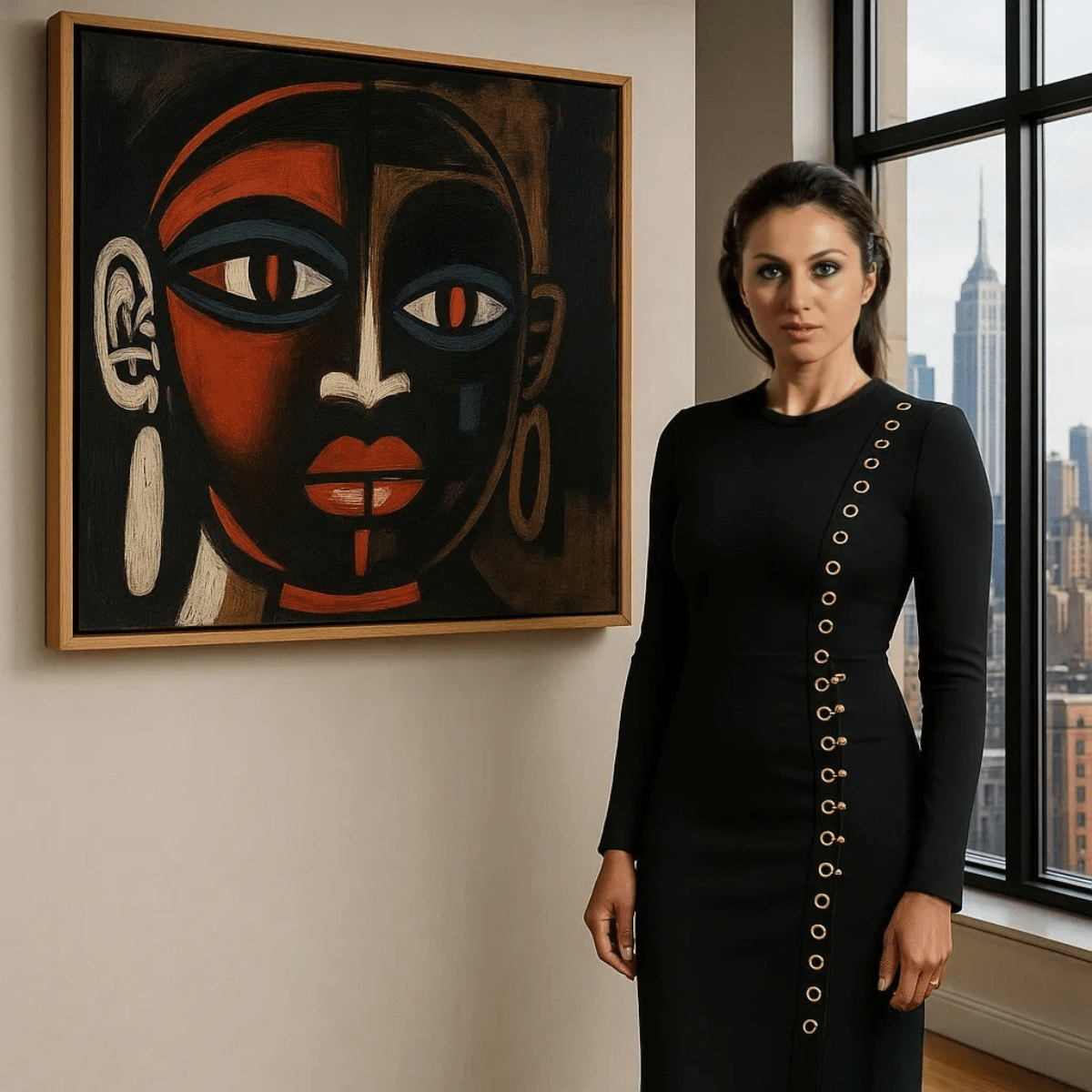 Canvas Print : "Tribal Essence" - Abstract Face Art Print - Chiara Rossetti