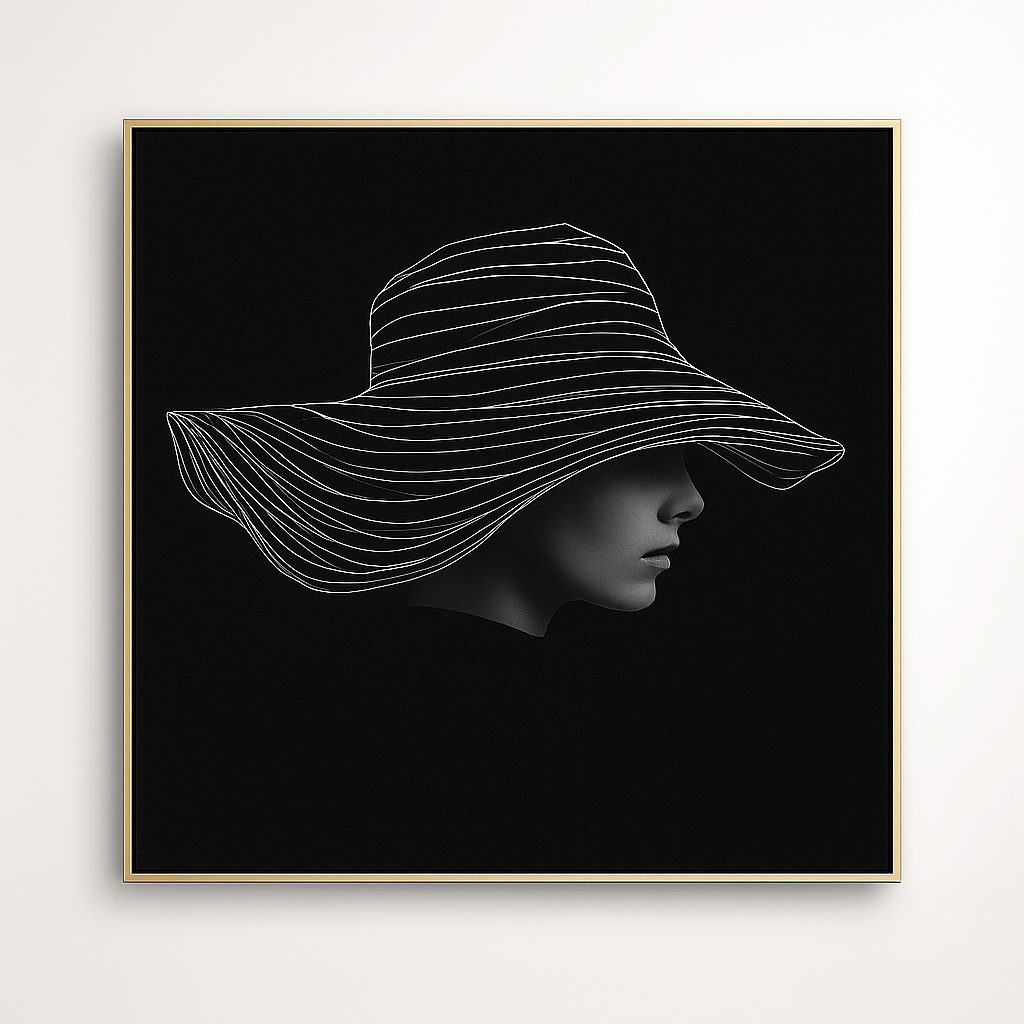 Canvas Print: Urban Soul – Bold Abstract Portrait Canvas Print | Contemporary Expressionist Wall Art by Rossetti Art modern abstract canvas wall art by Rossetti Art – luxury interior design artwork for living room, bedroom, office – abstract wall art canvas print art Chiara Rossetti