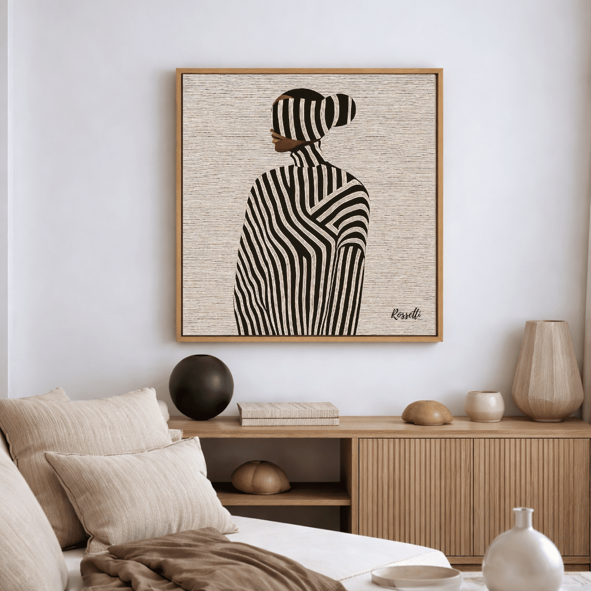 Black and white abstract portrait