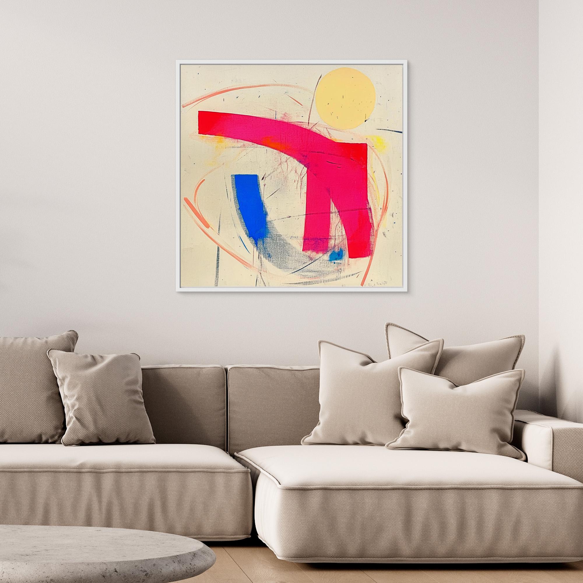 Canvas Print : Vibrant Abstract Contemporary - Minimalist Wall Art modern abstract canvas wall art by Rossetti Art – luxury interior design artwork for living room, bedroom, office – Abstract Colorful Wall Art Bold Modern Painting Contemporary Abstract Design