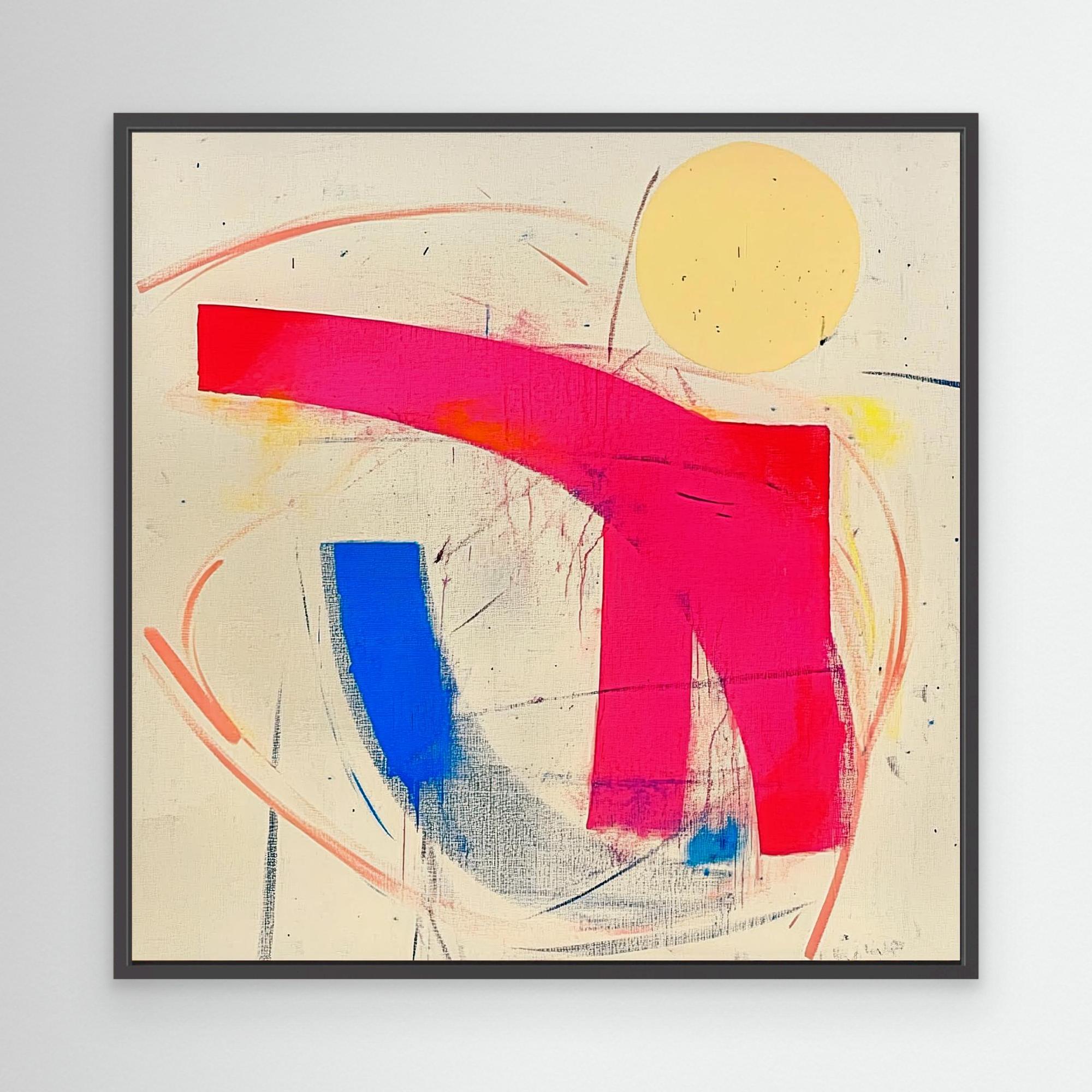 Canvas Print : Vibrant Abstract Contemporary - Minimalist Wall Art modern abstract canvas wall art by Rossetti Art – luxury interior design artwork for living room, bedroom, office – Abstract Colorful Wall Art Bold Modern Painting Contemporary Abstract Design