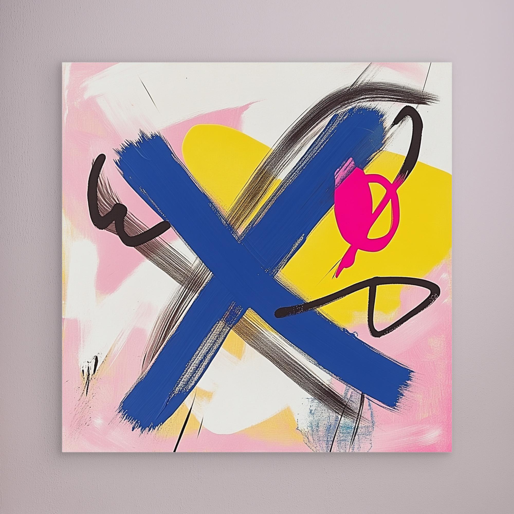 Canvas Print: "Vibrant Chaos" – Abstract Wall Art modern abstract canvas wall art by Rossetti Art – luxury interior design artwork for living room, bedroom, office – Contemporary Art for Sale contemporary art piece Contemporary art print