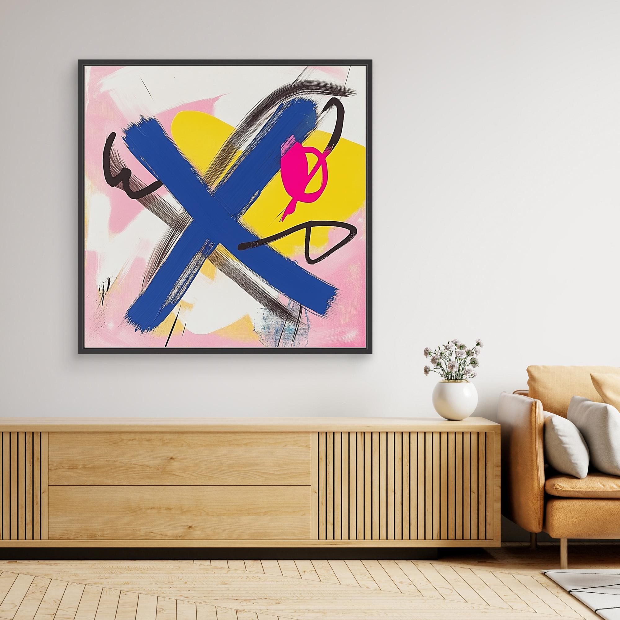Canvas Print: "Vibrant Chaos" – Abstract Wall Art modern abstract canvas wall art by Rossetti Art – luxury interior design artwork for living room, bedroom, office – Contemporary Art for Sale contemporary art piece Contemporary art print