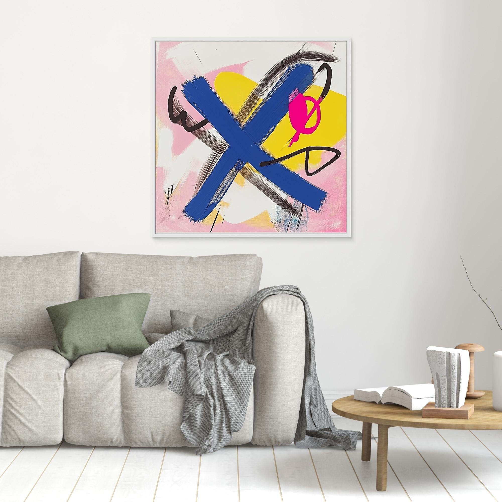 Canvas Print: "Vibrant Chaos" – Abstract Wall Art modern abstract canvas wall art by Rossetti Art – luxury interior design artwork for living room, bedroom, office – Contemporary Art for Sale contemporary art piece Contemporary art print