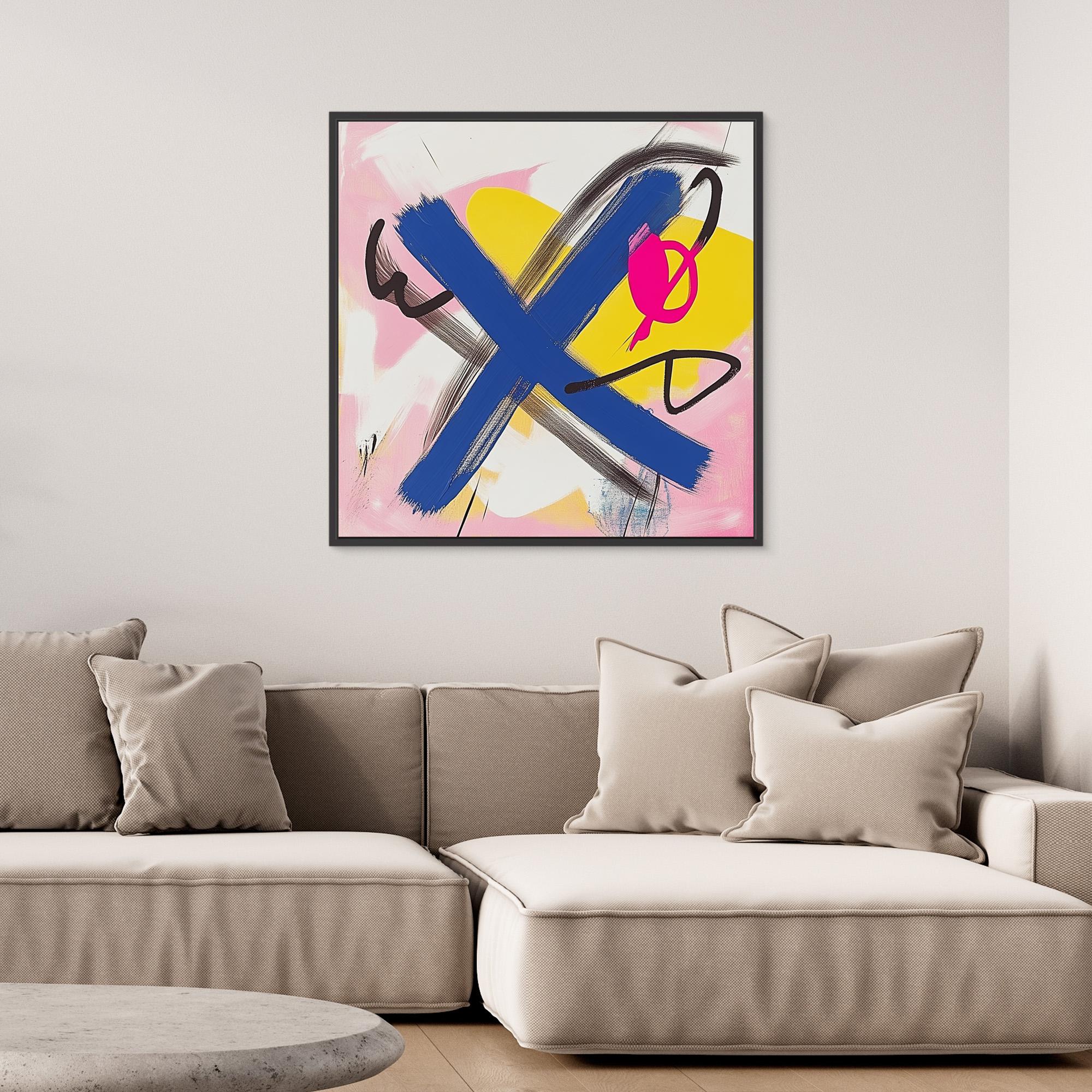 Canvas Print: "Vibrant Chaos" – Abstract Wall Art modern abstract canvas wall art by Rossetti Art – luxury interior design artwork for living room, bedroom, office – Contemporary Art for Sale contemporary art piece Contemporary art print