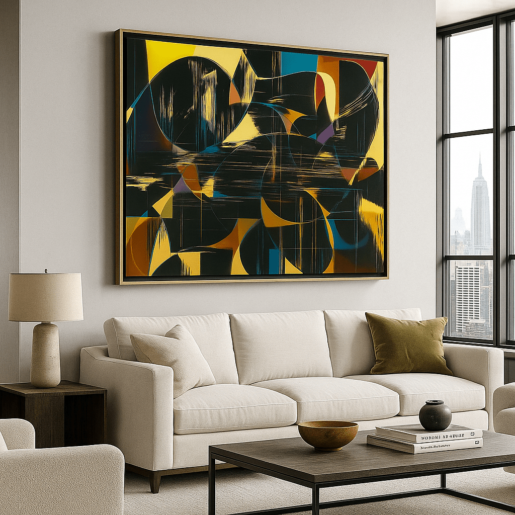 Canvas Print : Vibrant Chromatic Noise | Vibrant Abstract Canvas Wall Art - Chiara Rossetti