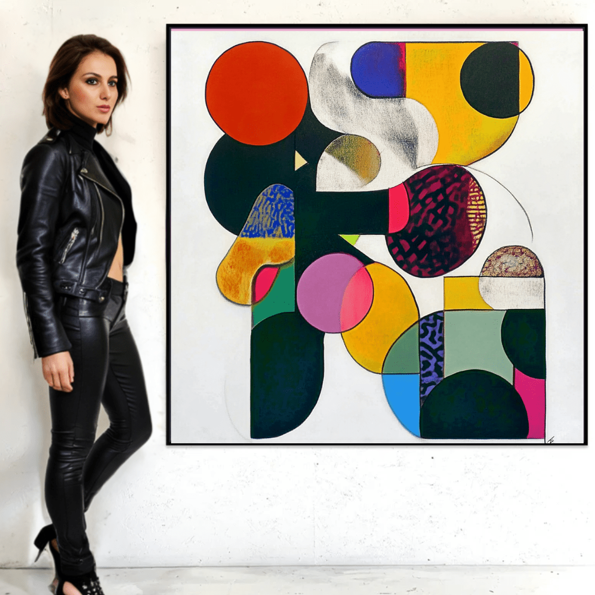 Canvas Print : Vibrant Geometry - Abstract Wall Art | Modern Canvas Print - Chiara Rossetti