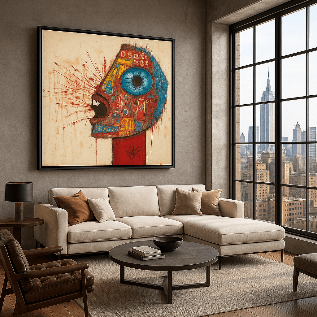 Canvas Print : "Visionary Chaos" – Abstract Expressionist modern abstract canvas wall art by Rossetti Art – luxury interior design artwork for living room, bedroom, office – Contemporary Art for Sale Contemporary Canvas Art Contemporary canvas print