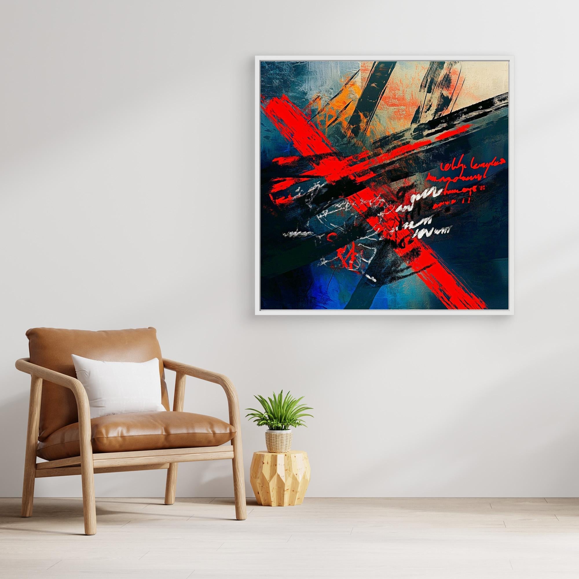 Canvas Print : Vivid Chaos - Abstract Wall Art Canvas modern abstract canvas wall art by Rossetti Art – luxury interior design artwork for living room, bedroom, office – Chiara Rossetti Art Modern Canvas Painting