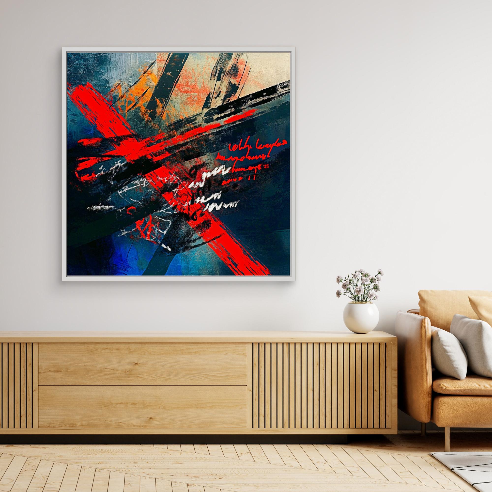 Canvas Print : Vivid Chaos - Abstract Wall Art Canvas modern abstract canvas wall art by Rossetti Art – luxury interior design artwork for living room, bedroom, office – Chiara Rossetti Art Modern Canvas Painting
