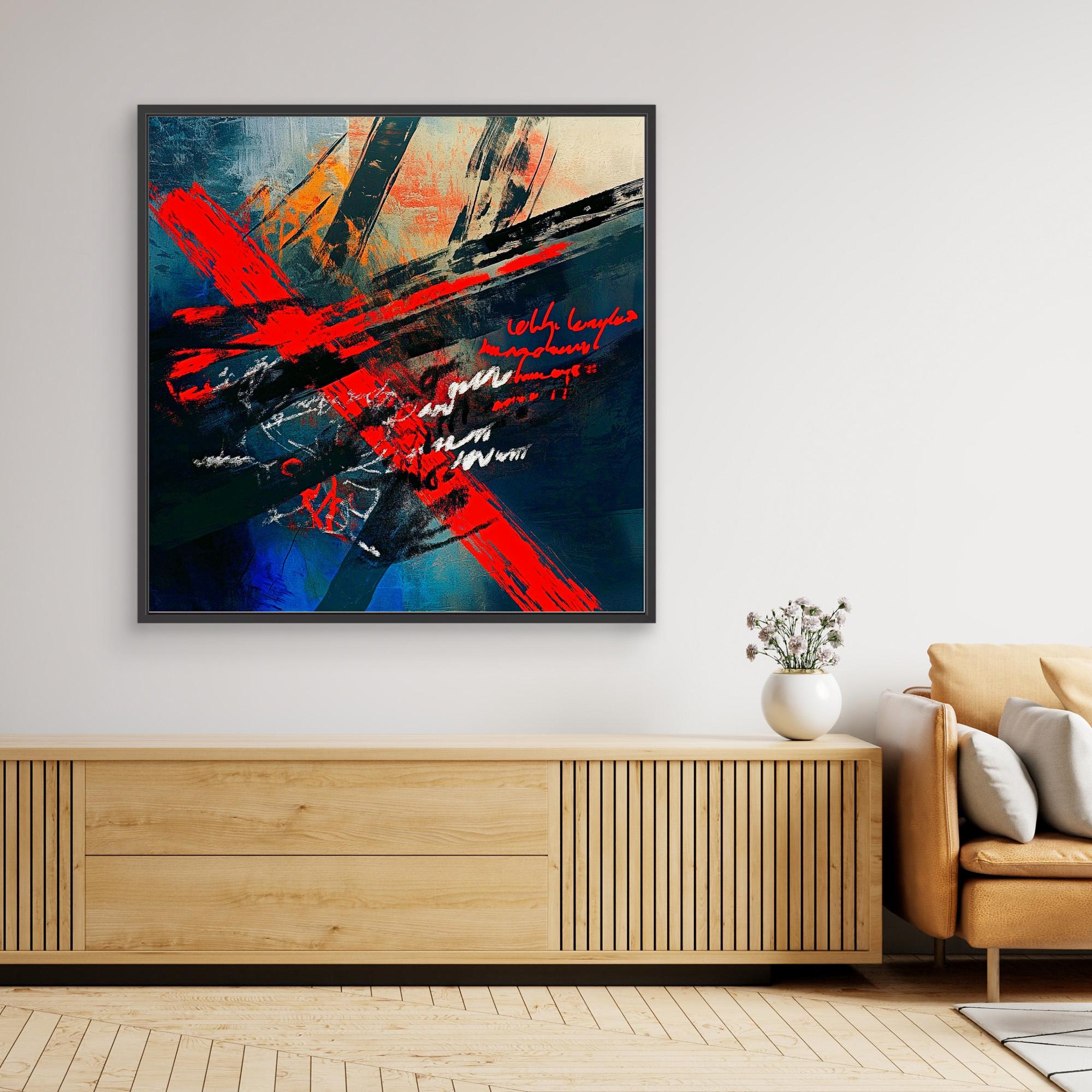 Canvas Print : Vivid Chaos - Abstract Wall Art Canvas modern abstract canvas wall art by Rossetti Art – luxury interior design artwork for living room, bedroom, office – Chiara Rossetti Art Modern Canvas Painting