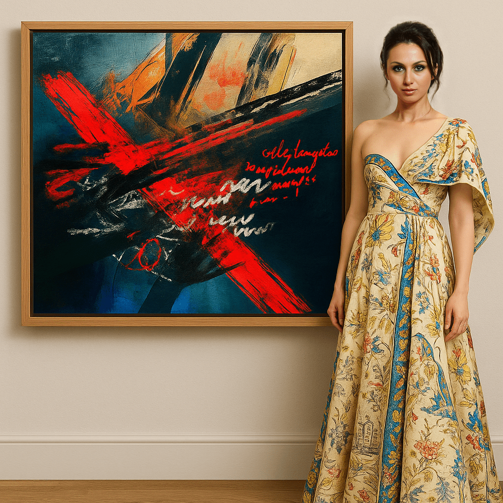 Canvas Print : Vivid Chaos - Abstract Wall Art Canvas modern abstract canvas wall art by Rossetti Art – luxury interior design artwork for living room, bedroom, office – Chiara Rossetti Art Modern Canvas Painting