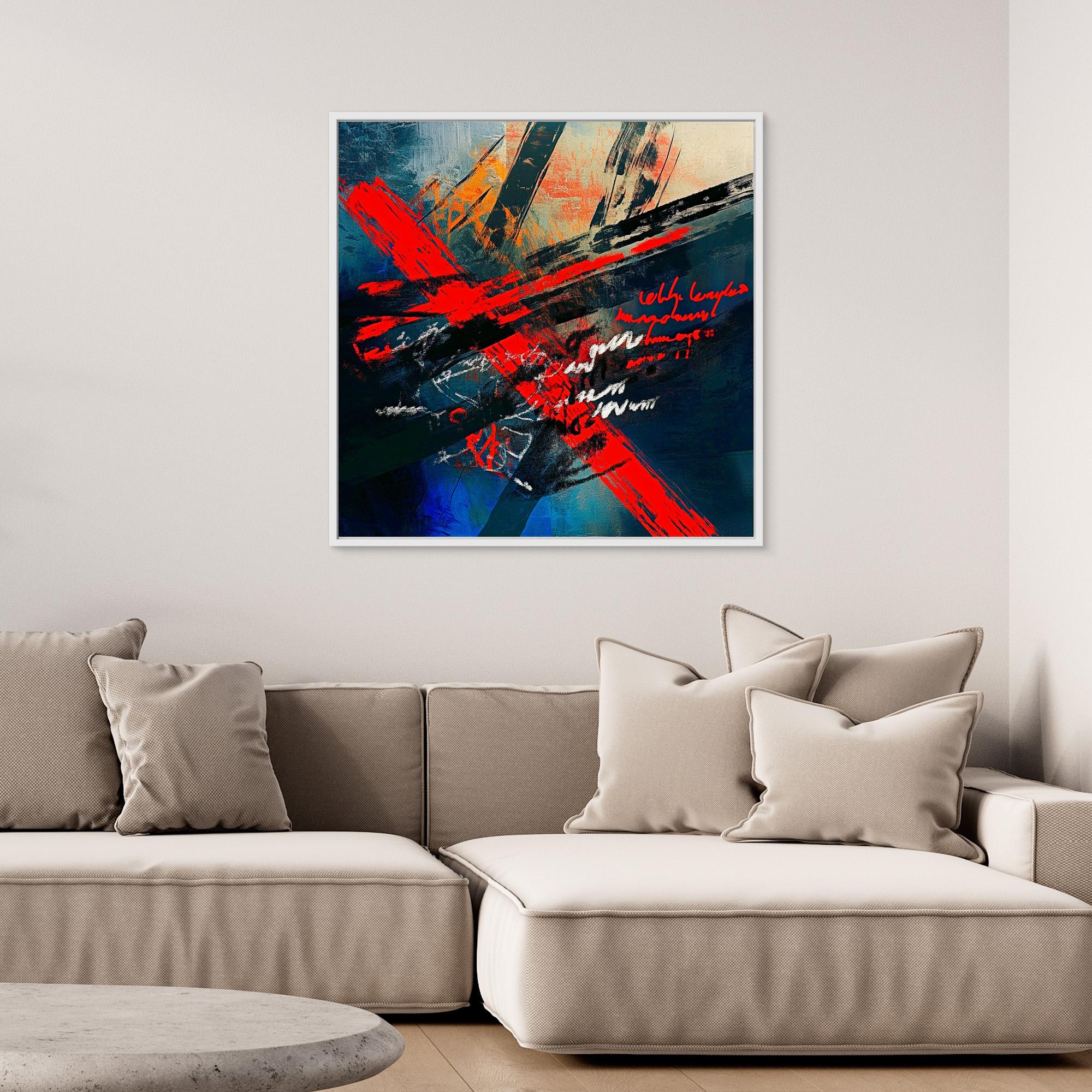 Canvas Print : Vivid Chaos - Abstract Wall Art Canvas modern abstract canvas wall art by Rossetti Art – luxury interior design artwork for living room, bedroom, office – Chiara Rossetti Art Modern Canvas Painting