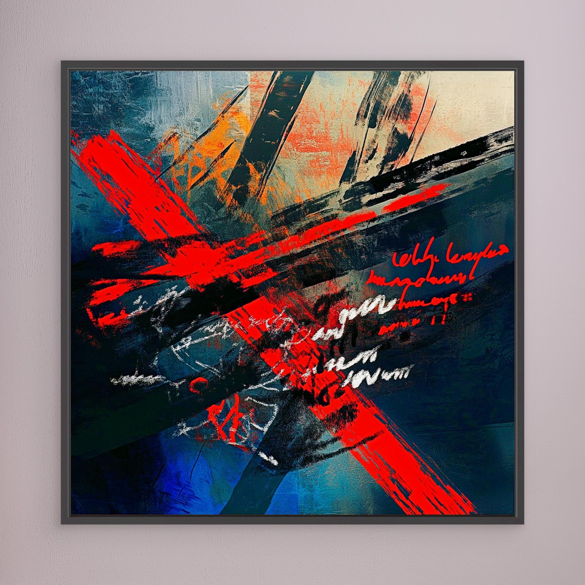 Canvas Print : Vivid Chaos - Abstract Wall Art Canvas modern abstract canvas wall art by Rossetti Art – luxury interior design artwork for living room, bedroom, office – Chiara Rossetti Art Modern Canvas Painting