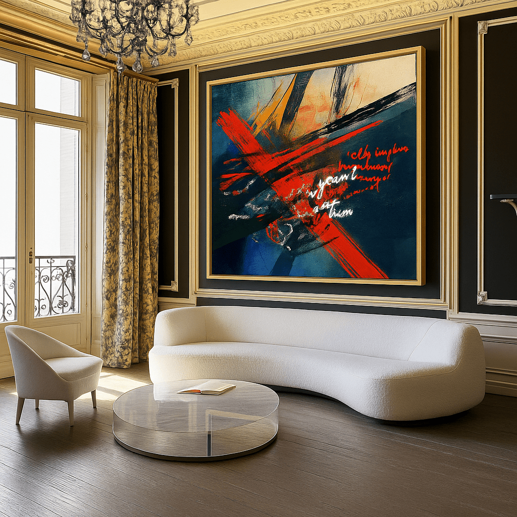 Canvas Print : Vivid Chaos - Abstract Wall Art Canvas modern abstract canvas wall art by Rossetti Art – luxury interior design artwork for living room, bedroom, office – Chiara Rossetti Art Modern Canvas Painting