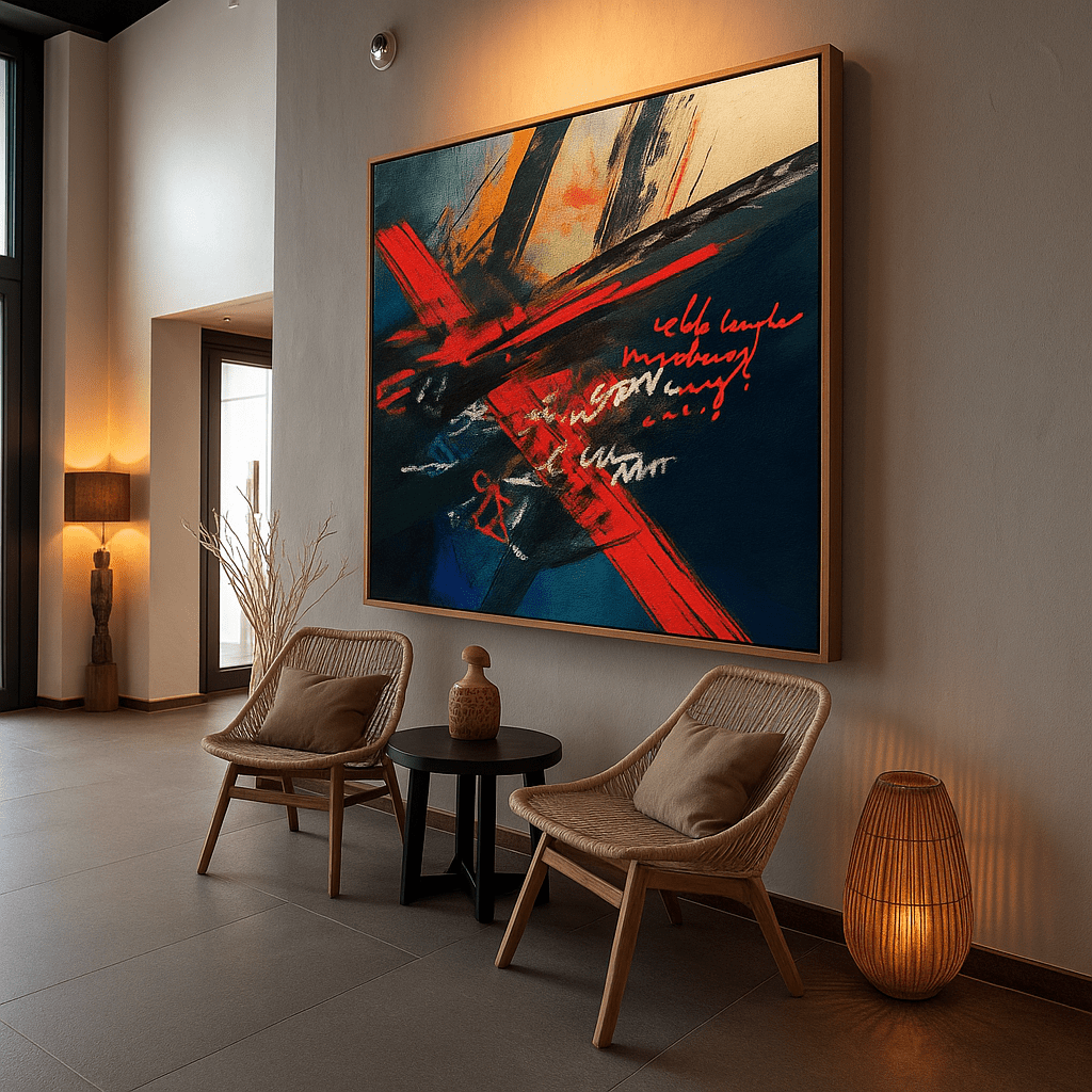 Canvas Print : Vivid Chaos - Abstract Wall Art Canvas modern abstract canvas wall art by Rossetti Art – luxury interior design artwork for living room, bedroom, office – Chiara Rossetti Art Modern Canvas Painting