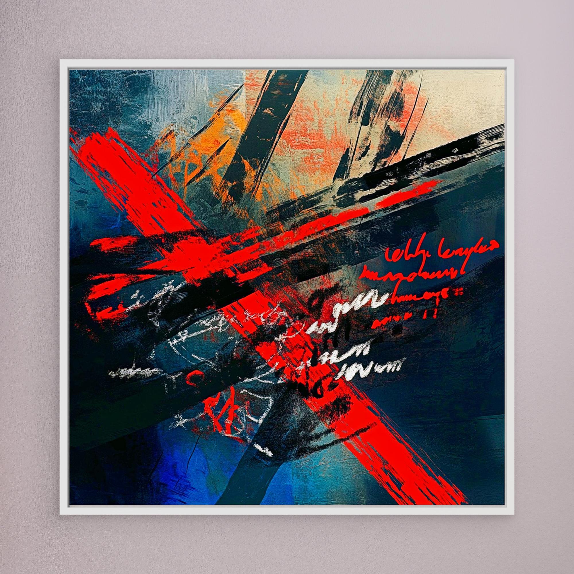 Canvas Print : Vivid Chaos - Abstract Wall Art Canvas modern abstract canvas wall art by Rossetti Art – luxury interior design artwork for living room, bedroom, office – Chiara Rossetti Art Modern Canvas Painting