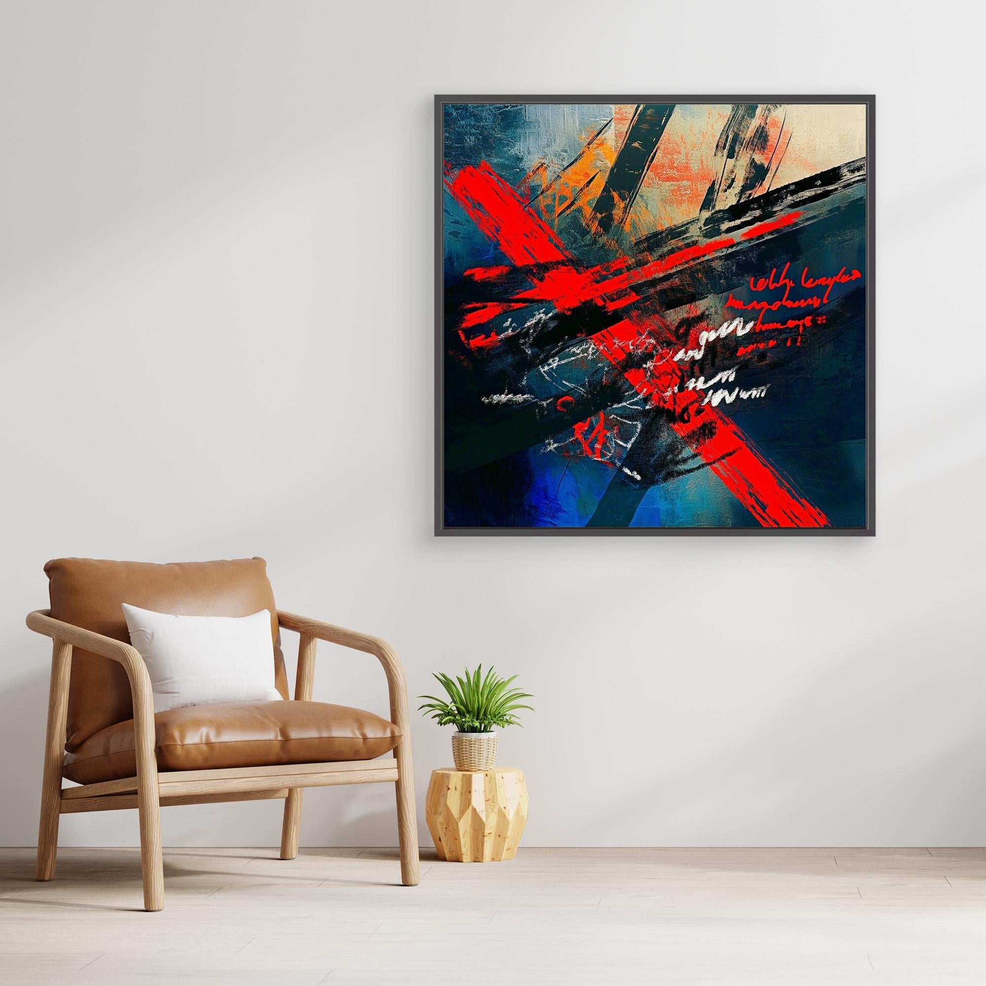 Canvas Print : Vivid Chaos - Abstract Wall Art Canvas modern abstract canvas wall art by Rossetti Art – luxury interior design artwork for living room, bedroom, office – Chiara Rossetti Art Modern Canvas Painting