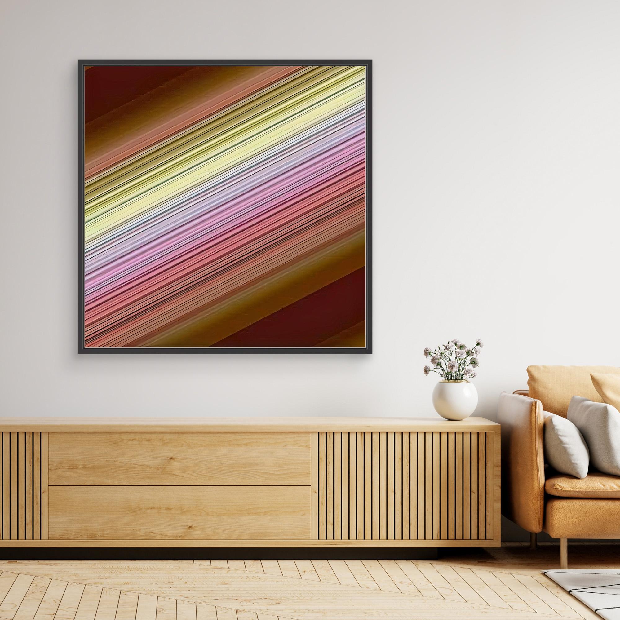 Canvas Print : Vivid Striped Abstract Canvas Print - Modern Wall Art modern abstract canvas wall art by Rossetti Art – luxury interior design artwork for living room, bedroom, office – Abstract Art Prints Abstract artwork Abstract Canvas Art