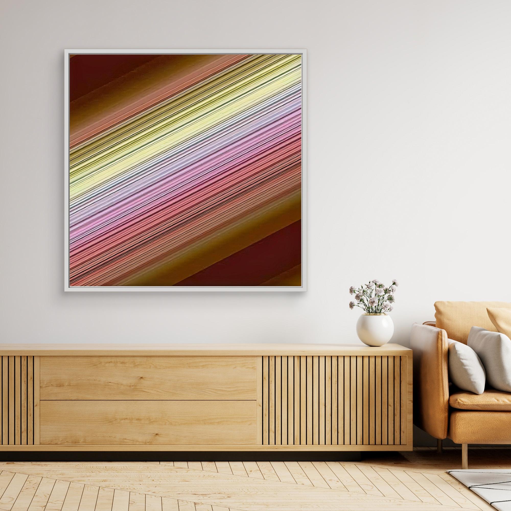 Canvas Print : Vivid Striped Abstract Canvas Print - Modern Wall Art modern abstract canvas wall art by Rossetti Art – luxury interior design artwork for living room, bedroom, office – Abstract Art Prints Abstract artwork Abstract Canvas Art