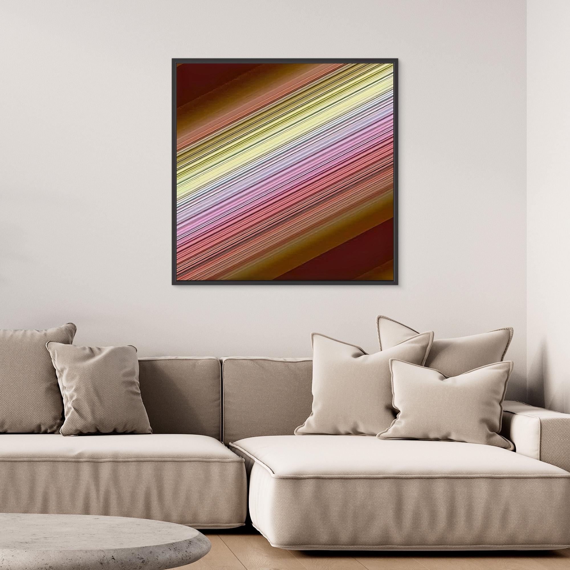 Canvas Print : Vivid Striped Abstract Canvas Print - Modern Wall Art modern abstract canvas wall art by Rossetti Art – luxury interior design artwork for living room, bedroom, office – Abstract Art Prints Abstract artwork Abstract Canvas Art