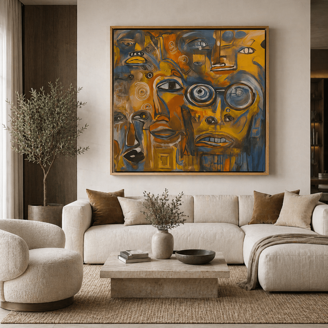 Abstract faces wall art