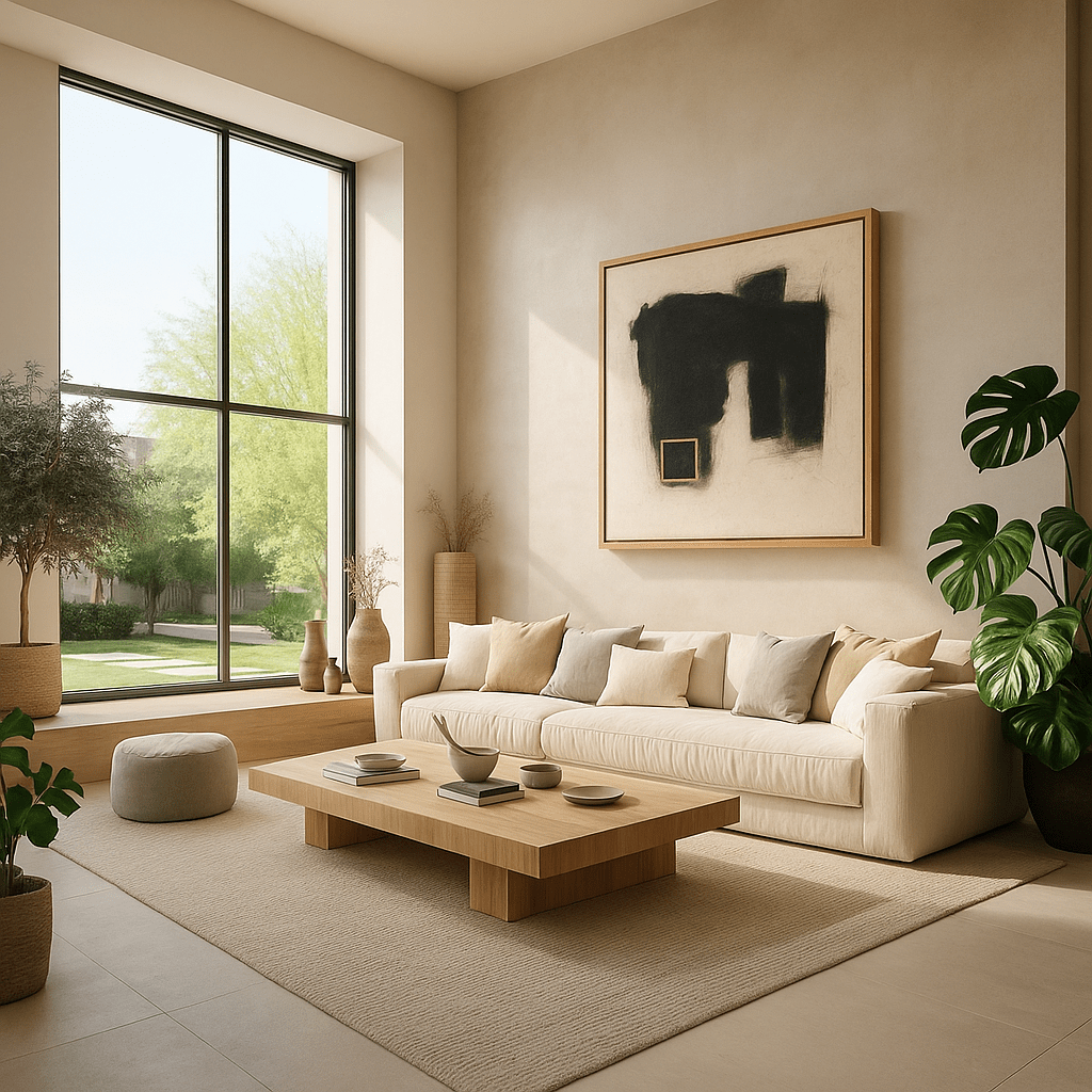 Canvas Print: Void & Violet – Minimalist Abstract Geometric Art modern abstract canvas wall art by Rossetti Art – luxury interior design artwork for living room, bedroom, office – Black and Violet Art Brutalist Art Style Contemporary Minimalism