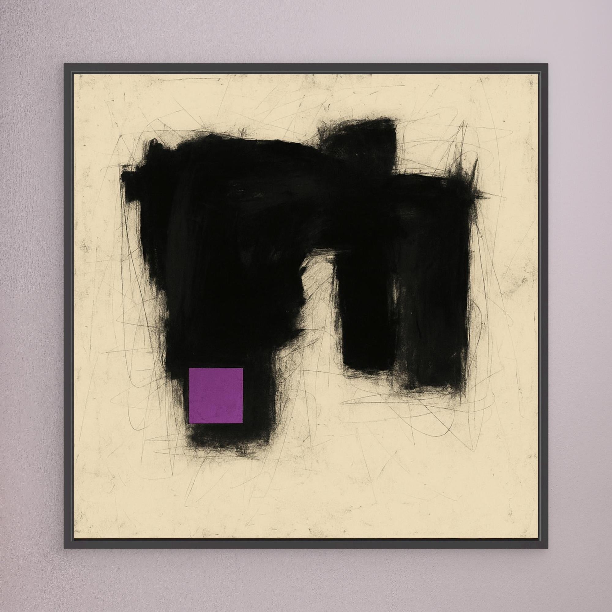Canvas Print: Void & Violet – Minimalist Abstract Geometric Art - Chiara Rossetti