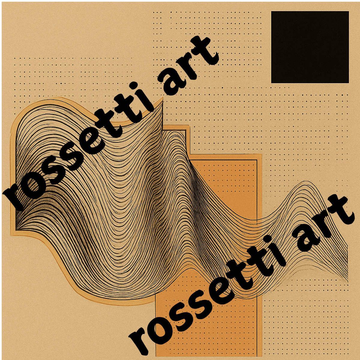 Canvas Print: Waves Meet Grid – Abstract Line Art Canvas for Modern Interiors modern abstract canvas wall art by Rossetti Art – luxury interior design artwork for living room, bedroom, office – abstract wall art bold geometric art contemporary wall design