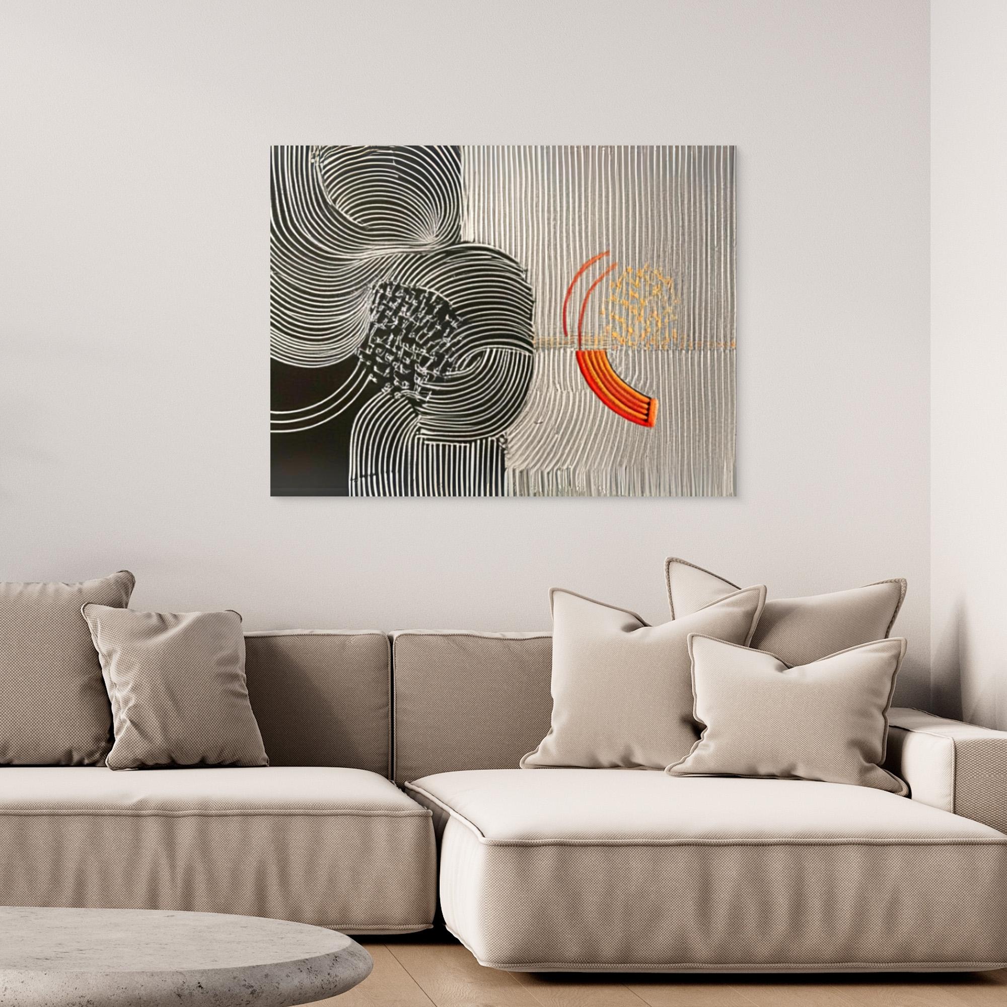 Canvas Print : Waves of Harmony - Modern Abstract Canvas Art - Chiara Rossetti