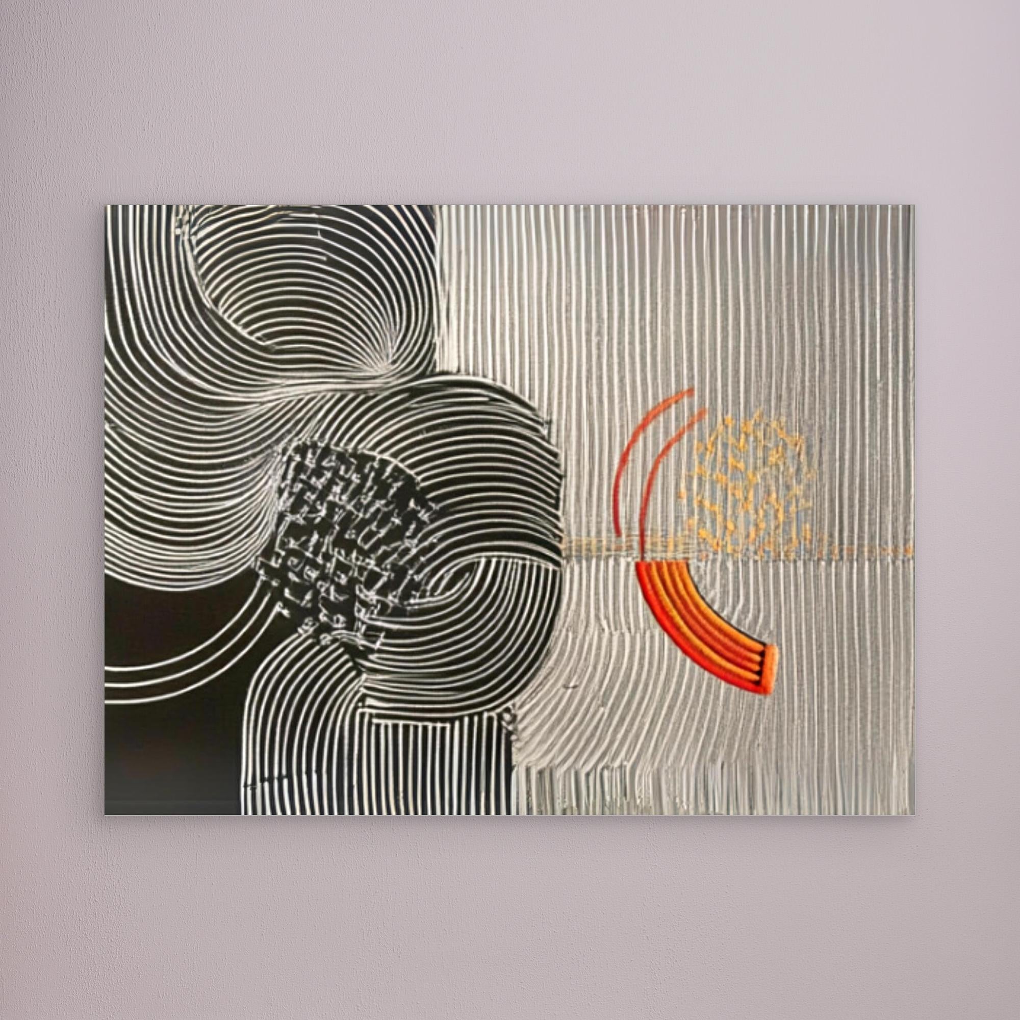 Canvas Print : Waves of Harmony - Modern Abstract Canvas Art - Chiara Rossetti