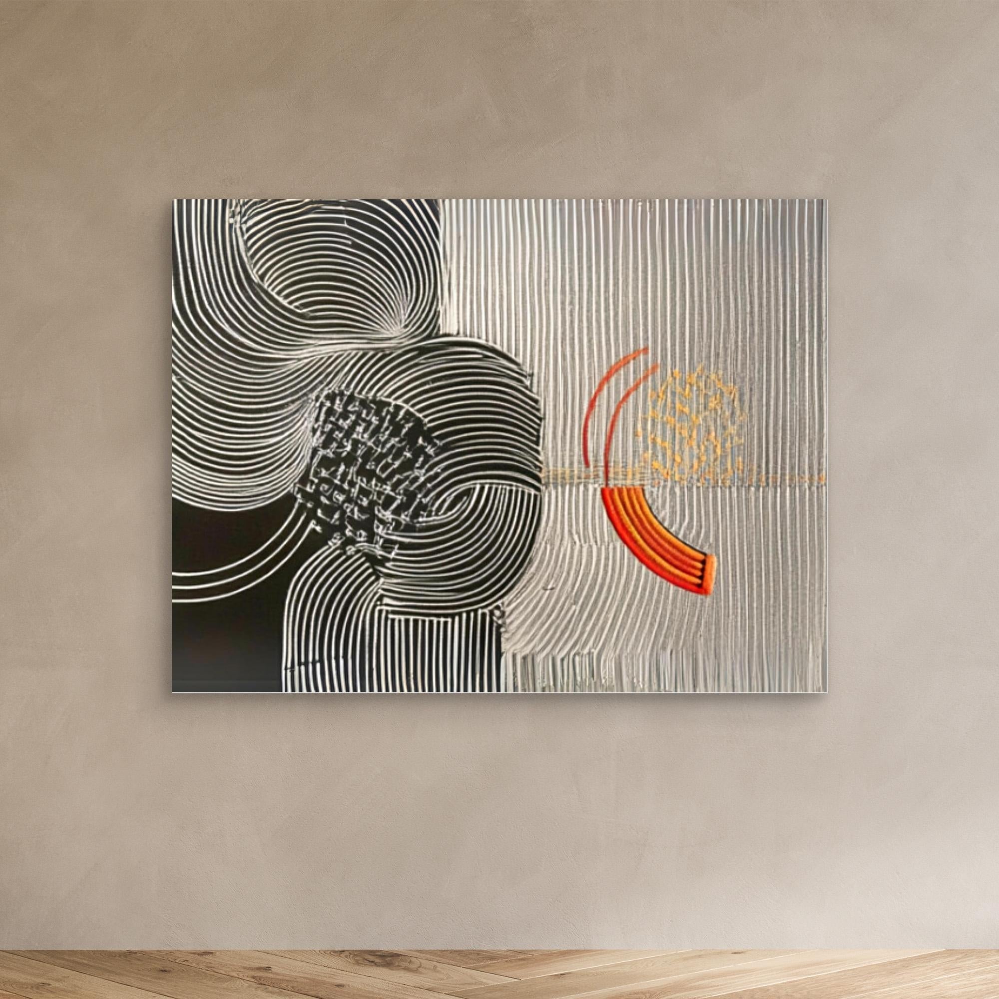 Canvas Print : Waves of Harmony - Modern Abstract Canvas Art - Chiara Rossetti