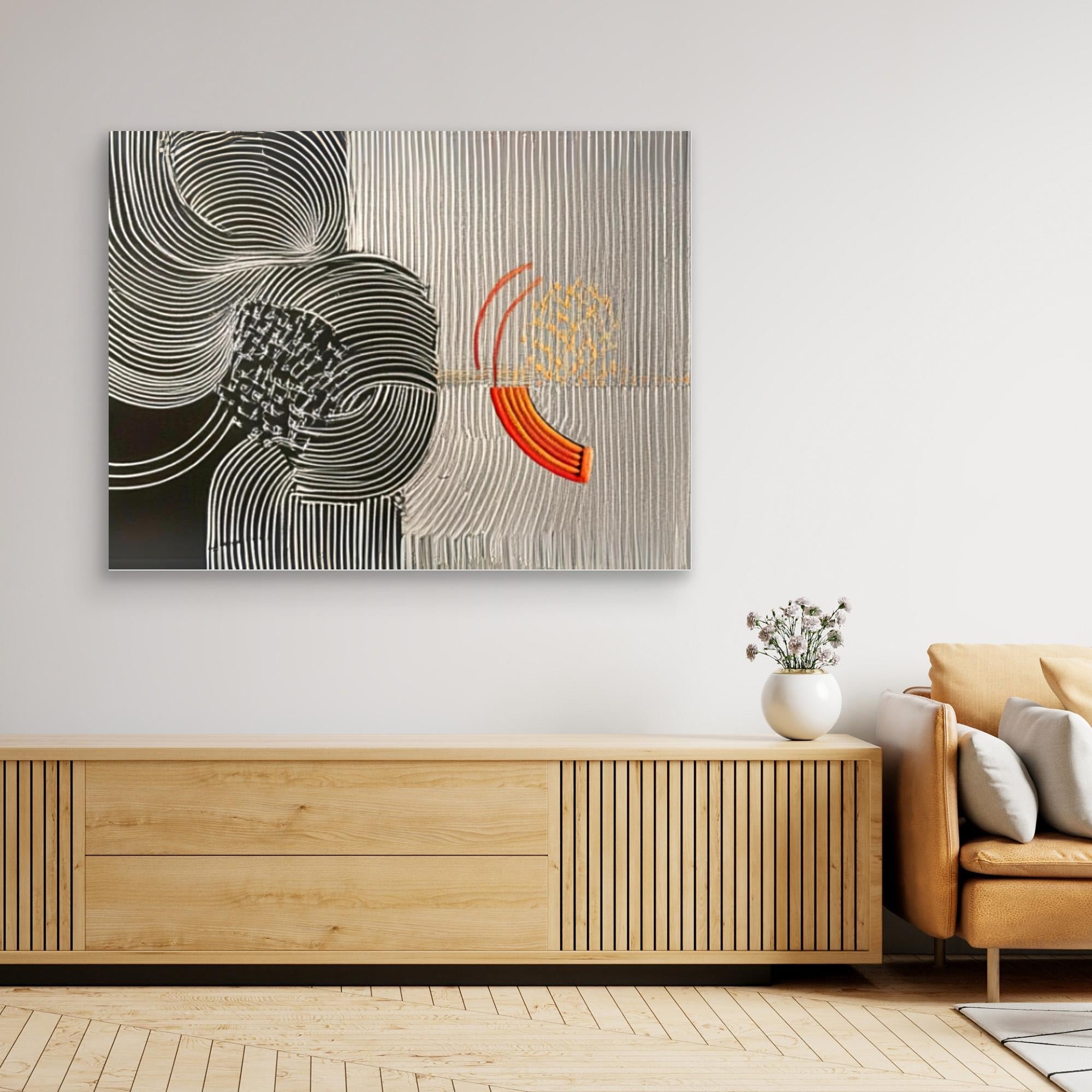 Canvas Print : Waves of Harmony - Modern Abstract Canvas Art - Chiara Rossetti