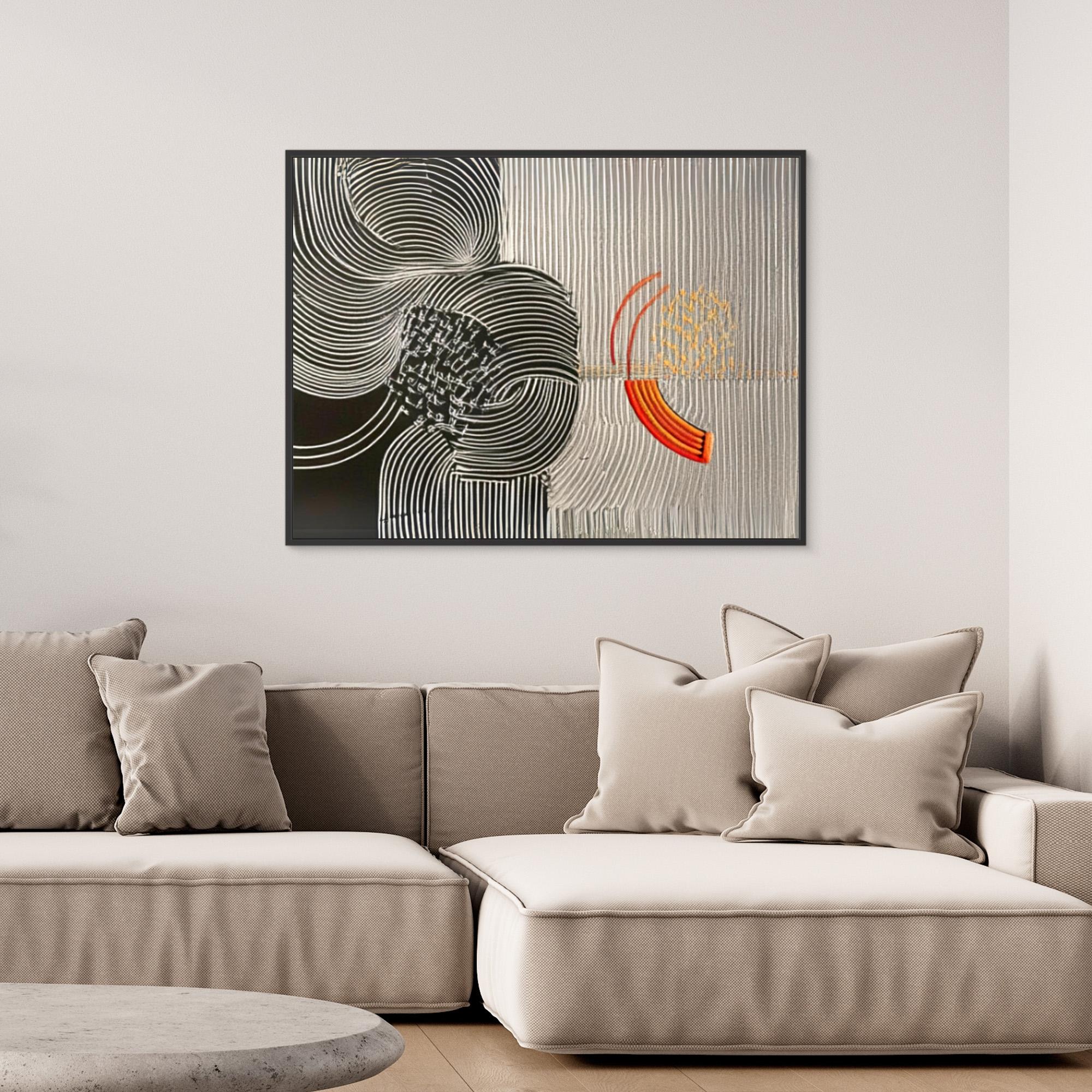 Canvas Print : Waves of Harmony - Modern Abstract Canvas Art - Chiara Rossetti