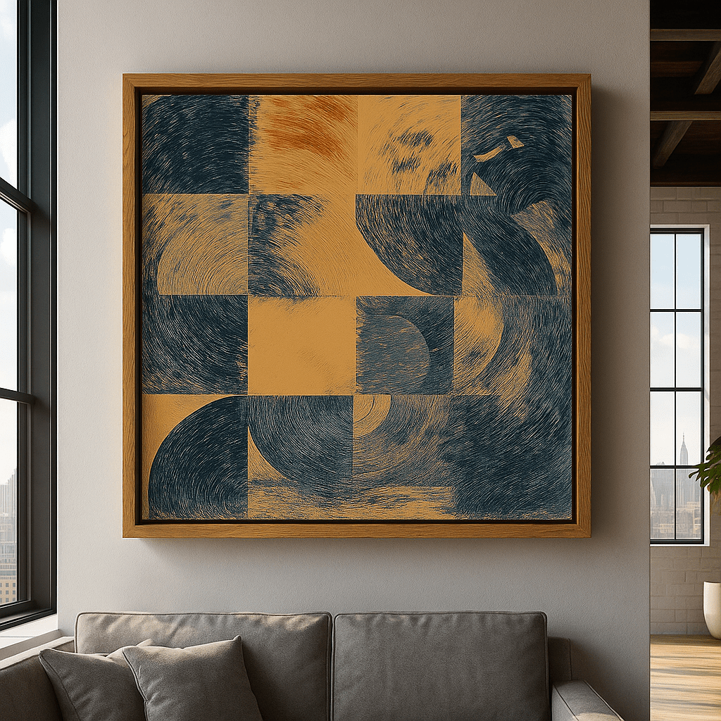 Canvas Print : Whirling Patterns – Geometric Abstract Canvas Wall Art - Chiara Rossetti