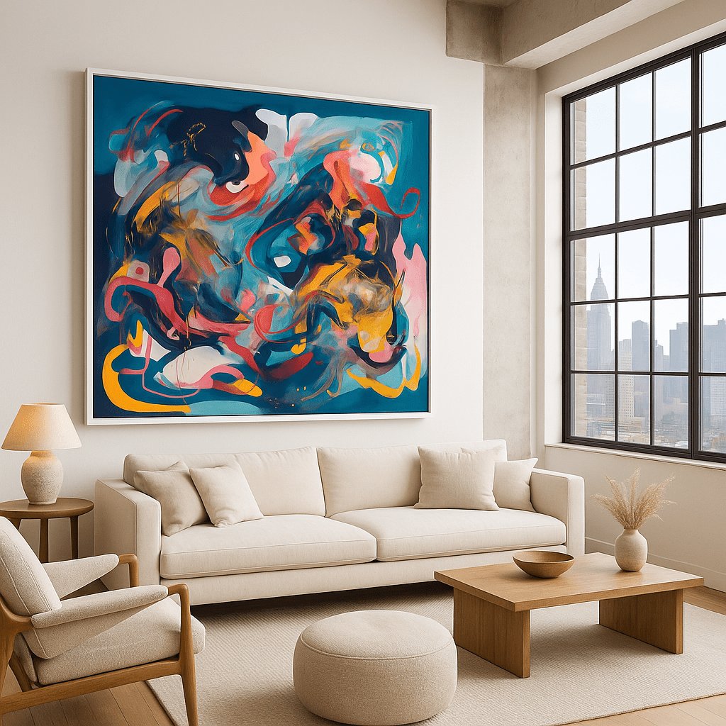 Canvas Print : "Whirlwind of Color" - Expressionist Wall Art Print - Chiara Rossetti