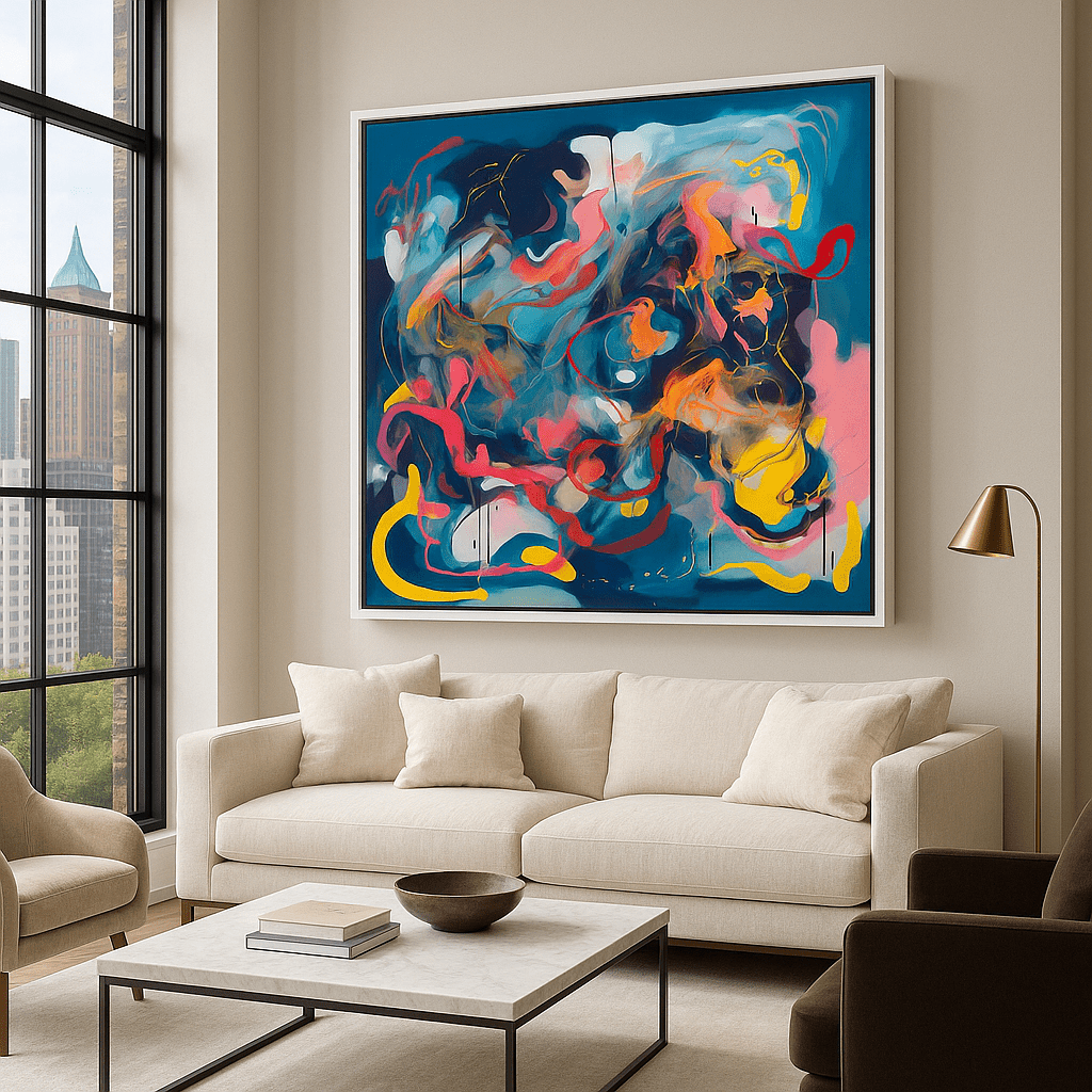 Canvas Print : "Whirlwind of Color" - Expressionist Wall Art Print - Chiara Rossetti