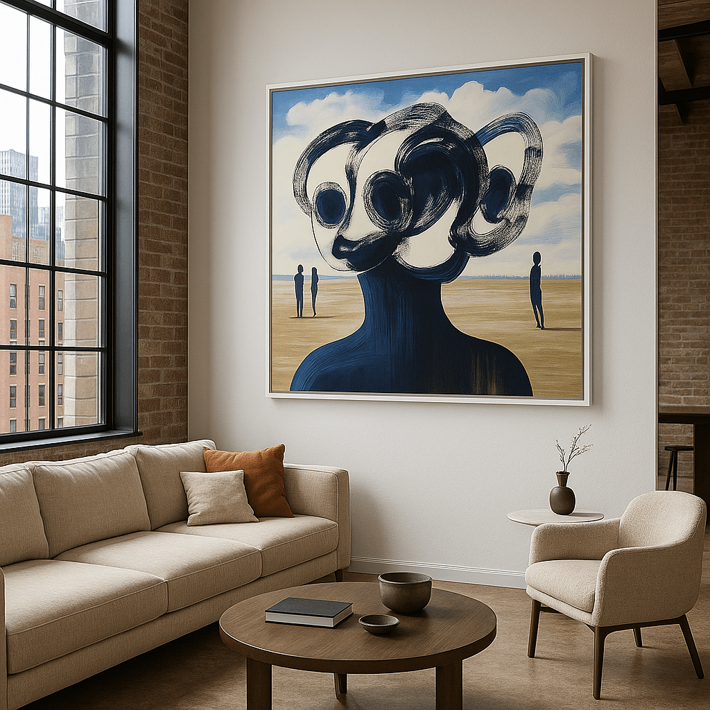 Canvas Print : "Whispers of the Dunes" - Surreal Abstract Print - Chiara Rossetti