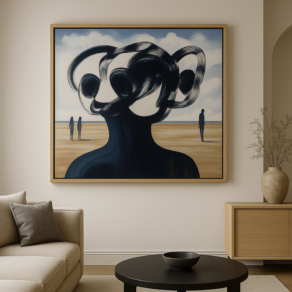 Canvas Print : "Whispers of the Dunes" - Surreal Abstract Print - Chiara Rossetti