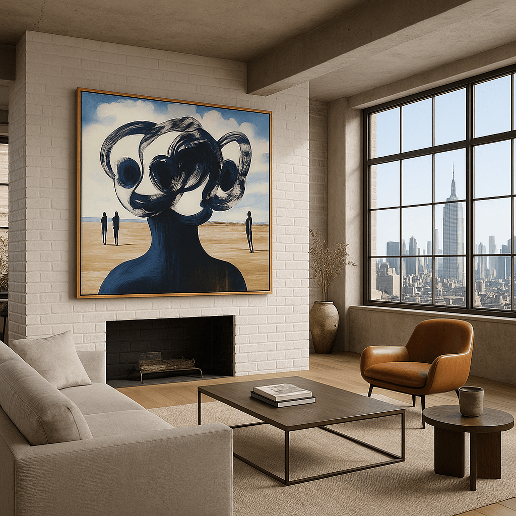 Canvas Print : "Whispers of the Dunes" - Surreal Abstract Print - Chiara Rossetti