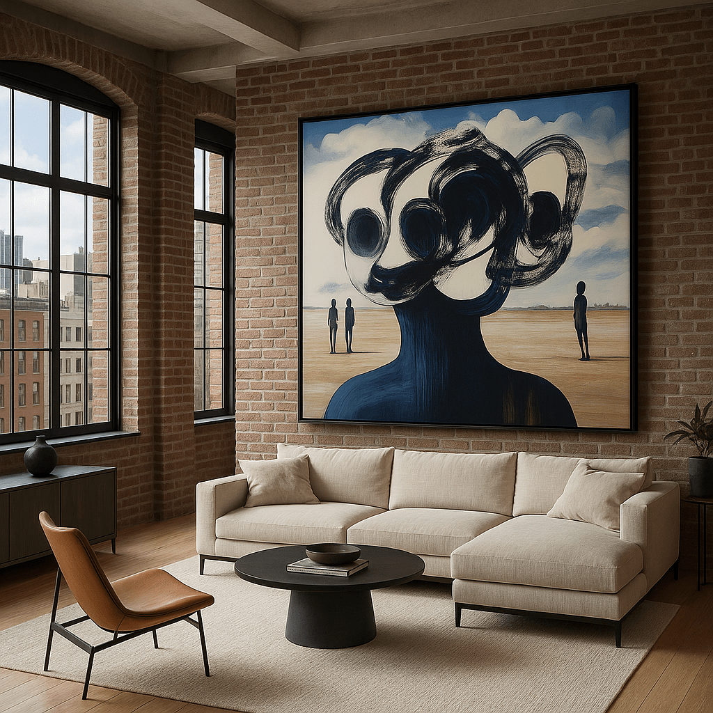 Canvas Print : "Whispers of the Dunes" - Surreal Abstract Print - Chiara Rossetti