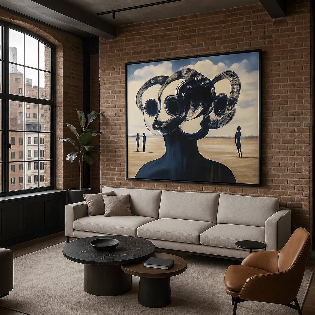 Canvas Print : "Whispers of the Dunes" - Surreal Abstract Print - Chiara Rossetti